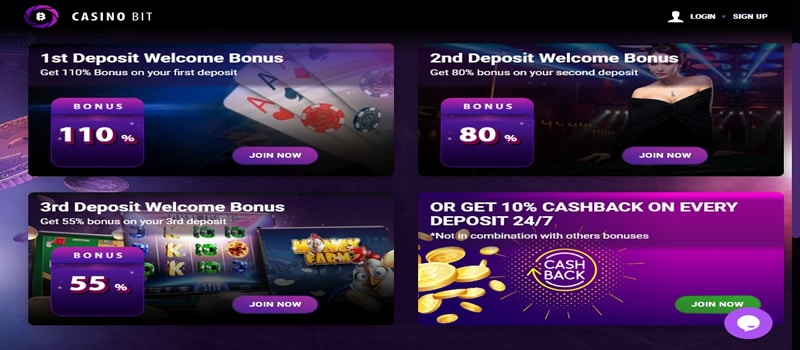 casinobit bitcoin bonusları